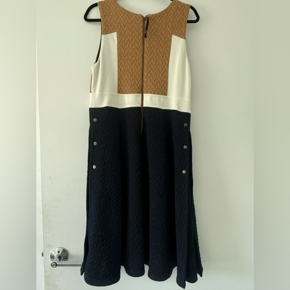 Anthropologie Maeve Colorblock Cable Knit Sweater Dress Womens 12 - Picture 4 of 6